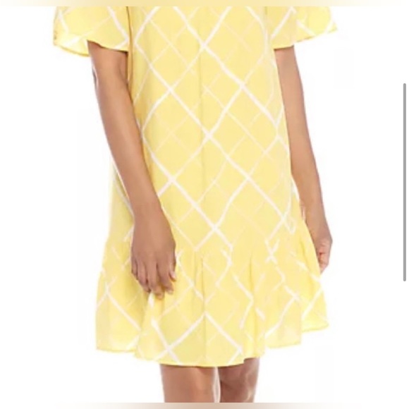 Crown & Ivy Tie Back Tile Print Women’s Eyelet Dress - Picture 7 of 8